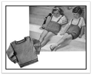 #1799 BROTHER AND SISTER SUIT VINTAGE KNITTING PATTERN