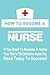 How to Become a Nurse