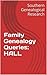 Family Genealogy Queries: HALL (Southern Genealogical Research)