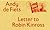 Andy de Fiets: Letter to Robin Kinross