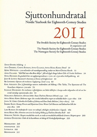 Sjuttonhunratal - Nordic Yearbook for Eighteen-Centuy Studies (vol 8, 201)