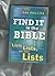 Find it in the Bible: Lists, Lists, and more Lists