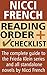 Nicci French Reading Order and Checklist by Elizabeth Parish