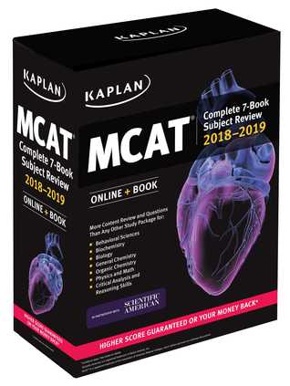 MCAT Complete 7-Book Subject Review 2018-2019: Online + Book (Kaplan Test Prep)
