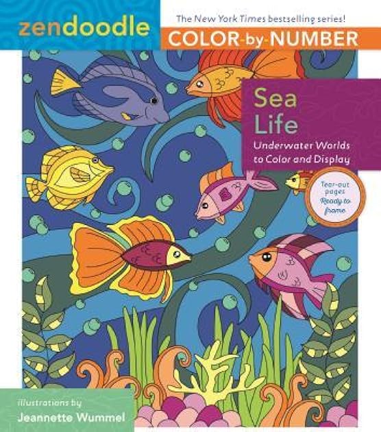 Zendoodle Color-by-Number: Sea Life: Underwater Worlds to Color and Display