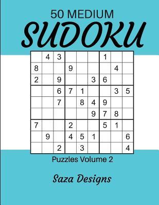 50 medium sudoku puzzles volume 2 by saza designs