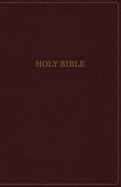 KJV, Thinline Bible, Large Print, Leathersoft, Burgundy, Thumb Indexed, Red Letter, Comfort Print: Holy Bible, King James Version