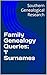 Family Genealogy Queries: '...