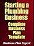 Starting a Plumbing Business: Complete Business Plan Template