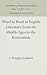 Word as Bond in English Literature from the Middle Ages to the Restoration (Anniversary Collection)