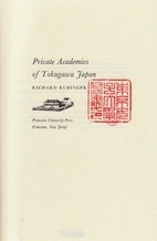 Private Academies of Tokugawa Japan (Hardcover)