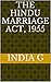 THE HINDU MARRIAGE ACT, 1955 by INDIA G