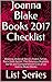 Joanna Blake Books 2017 Checklist by List Series