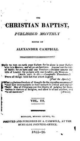 The Christian Baptist - vol. III