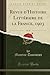 Revue d'Histoire Littéraire...