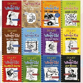 Diary of a Wimpy Kid Series Collection 12 Books Set By Jeff Kinney (Diary of a Wimpy Kid,Rodrick Rules,The Last Straw,Dog Days,The Ugly Truth,Cabin Fever,The Third Wheel,Hard Luck (Paperback)