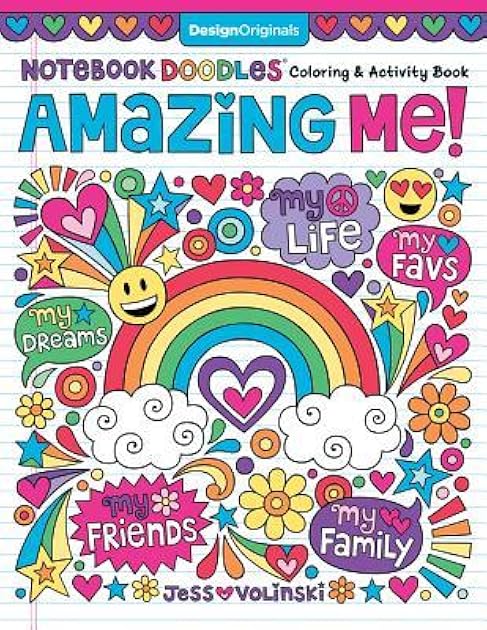 Notebook Doodles Amazing Me!: Coloring & Activity Book (Design Originals) 32 Inspiring Designs; Beginner-Friendly Empowering Art Activities for Tweens, on High-Quality Extra-Thick Perforated Paper