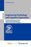 Engineering Psychology and Cognitive Ergonomics: 9th International Conference, EPCE 2011, Held as Part of HCI International 2011, Orlando, FL, USA, July 9-14, 2011, Proceedings
