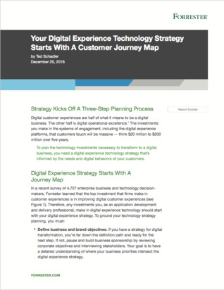 Your Digital Experience Technology Strategy Starts With a Customer Journey Map