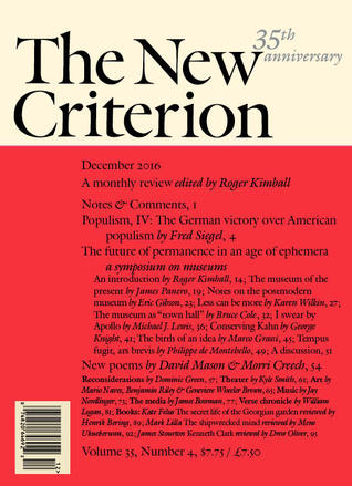 New Criterion December 2016