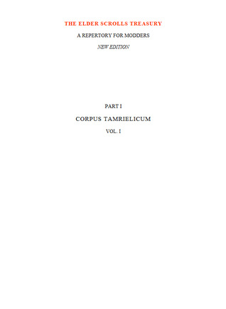 Corpus Tamrielicum. Vol. I (ebook)