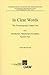 In Clear Words The Prasannapada, Chapter One by Anne Macdonald