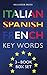 Italian Spanish French Key Words - 3 Book Box Set by Gianpaolo Intronati