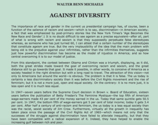 Against Diversity