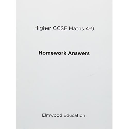 Higher Gcse Maths 4 9 Homework Answers By Michael White