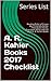 A. R. Kahler Books 2017 Checklist: Reading Order of Cirque des Immortels Series, Pale Queen Series, Ravenborn Series and List of All A. R. Kahler Books