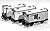 Collection of five 4- and 8-Wheel Reefer Wagons: Lego MOC building instructions (LEGO Train MOC plans)