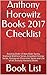 Anthony Horowitz Books 2017...