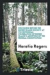 Discourse before the Rhode Island society at its centennial celebration of Rhode Island's adoption of the federal constitution