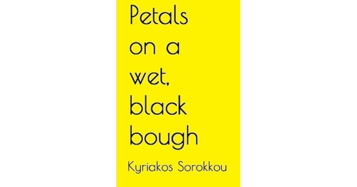Petals on a wet, black bough by Kyriakos Sorokkou