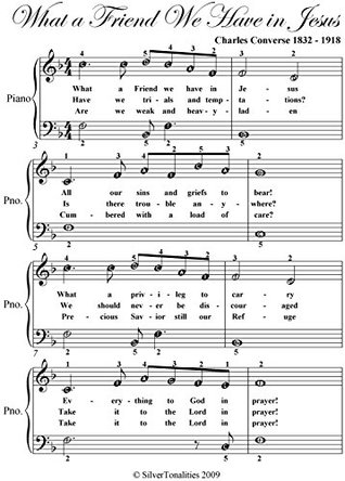What a Friend We Have in Jesus Easy Piano Sheet Music (Kindle Edition)
