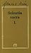 Scientia ​sacra I.