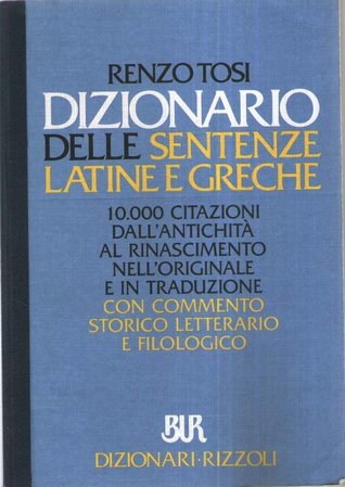Dizionario delle sentenze latine e greche (Paperback)