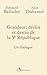 Grandeur, déclin et destin de la Ve République. Un dialogue (... by Alain Duhamel