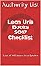 Leon Uris Books 2017 Checkl...
