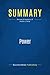 Summary: Power: Review and Analysis of Pfeffer's Book