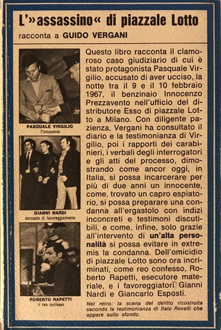 L’«assassino» di piazzale Lotto. Il diario e la testimonianza di Pasquale Virgilio (Paperback)