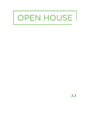 Open House, Vol. 1 No. 1