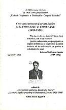 Cum am cunoscut și ce-am înțeles de la Corneliu Z. Codreanu (1899-1938)