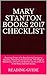 Mary Stanton Books 2017 Checklist by Reading Guide