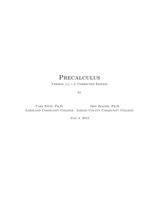 Precalculus (Unknown Binding)