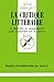 La critique littéraire
