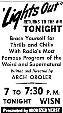 Arch Oboler's Lights Out! - Old Time Radio Episode - "Profits Unlimited" - 1943 (Audio Cassette)