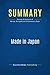 Summary: Made in Japan: Review and Analysis of Morita, Reingold and Shimomura's Book