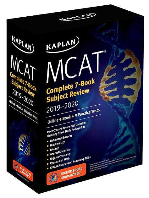 MCAT Complete 7-Book Subject Review 2019-2020: Online + Book + 3 Practice Tests (Kaplan Test Prep)