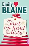 Tout en haut de ma liste by Emily Blaine